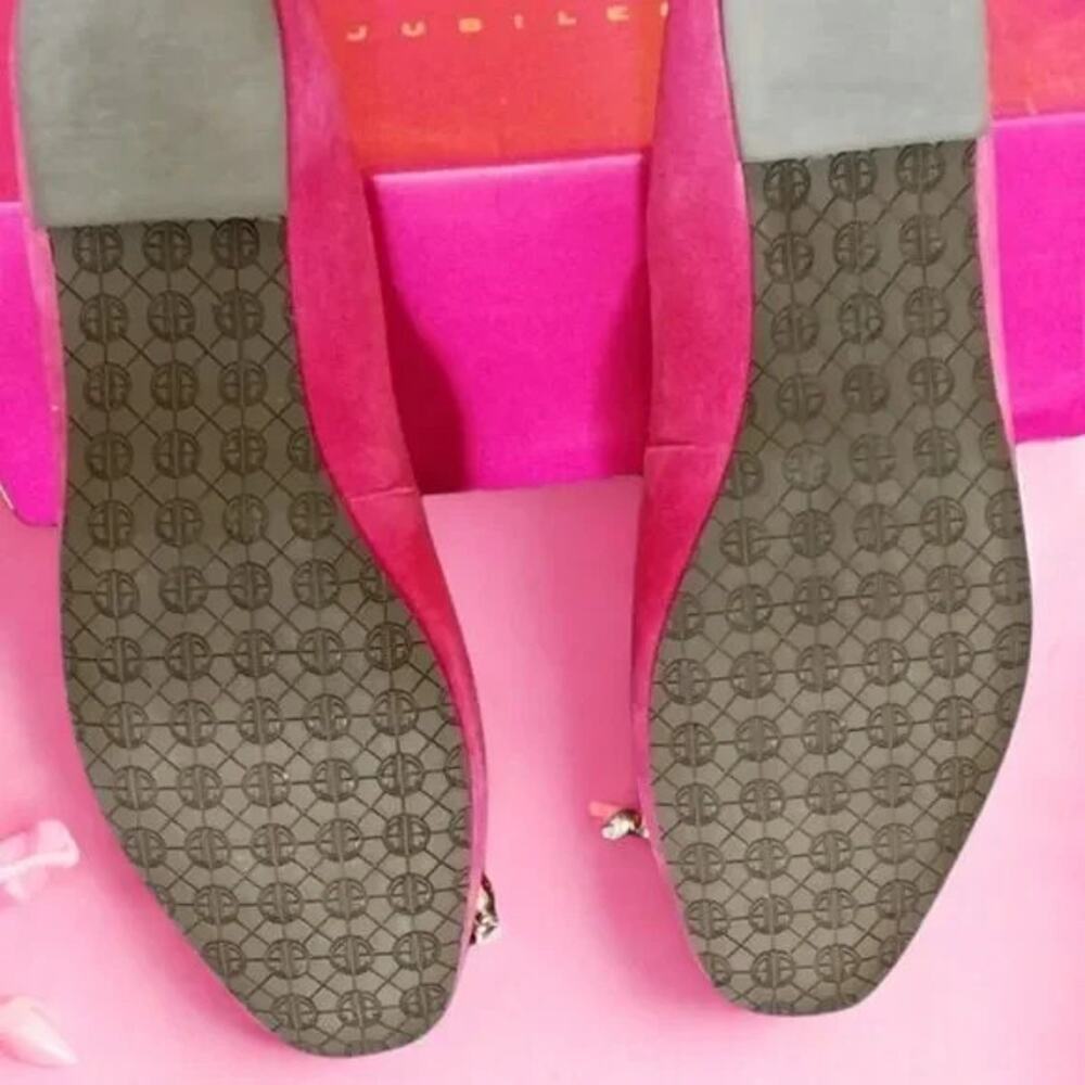 NWB Lilly Pulitzer Pink Suede Ballet Flats Women's Size 7 - Picture 3 of 3
